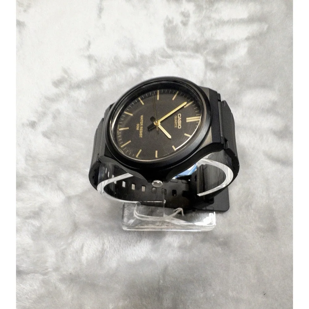 Casio MW240-1E2V Mens 41mm Watch Black And Gold
